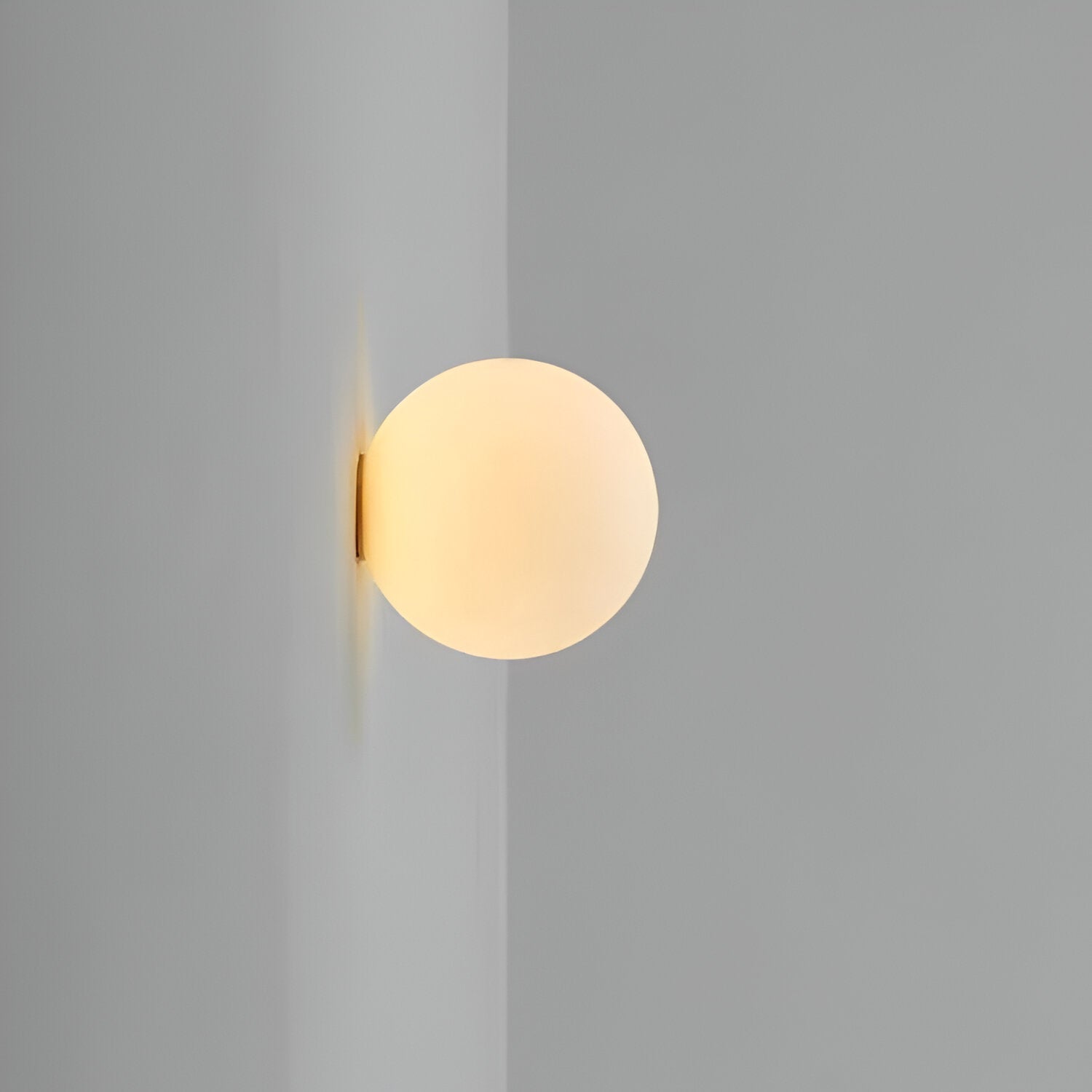 Round Glass LED Wall Sconce Minimalist Dimmable - Image 2