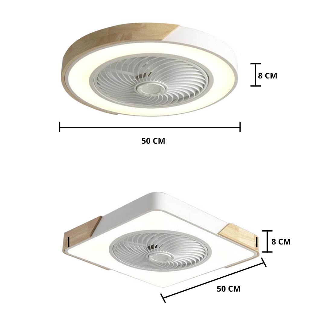 Cozara – Ventilatore da soffitto LED con telecomando per soggiorno