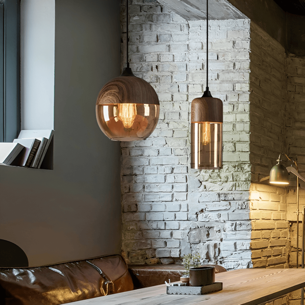 Nelyn – Suspension en verre rétro hauteur réglable