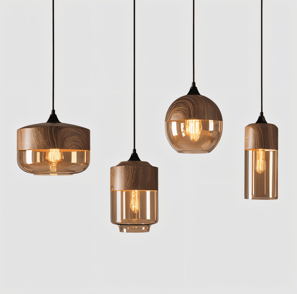 Nelyn – Suspension en verre rétro hauteur réglable