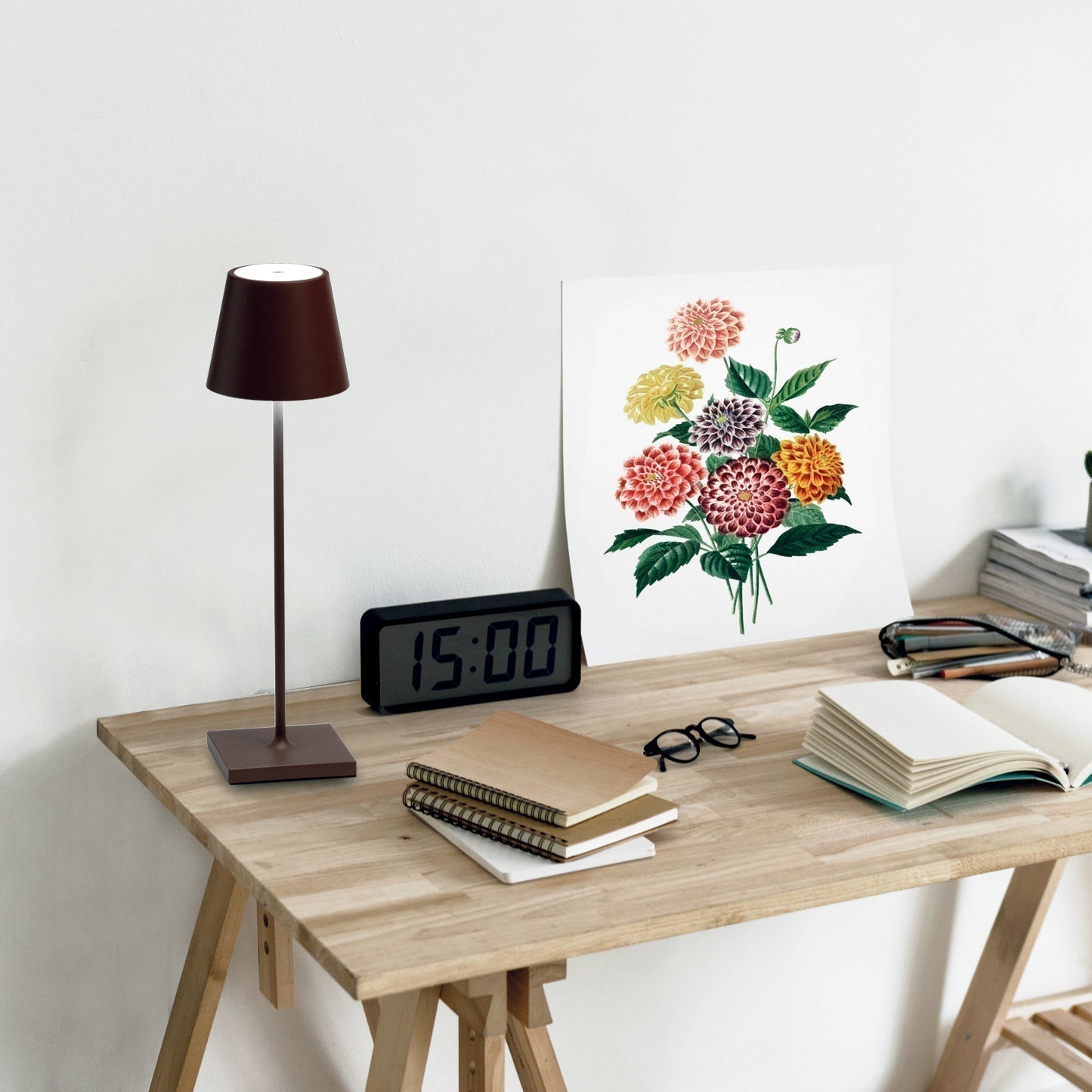 Temon - Lampe de table LED rechargeable avec variateur