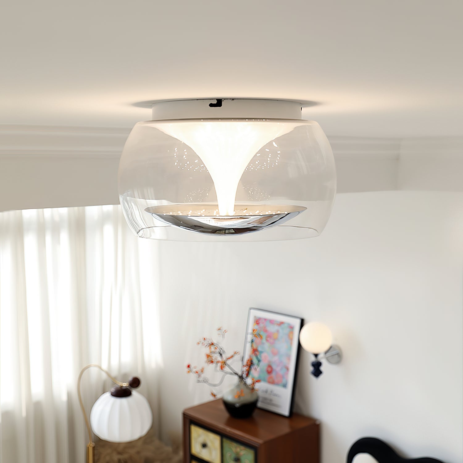 Eshara - Lampada a sospensione nordica in vetro da soffitto