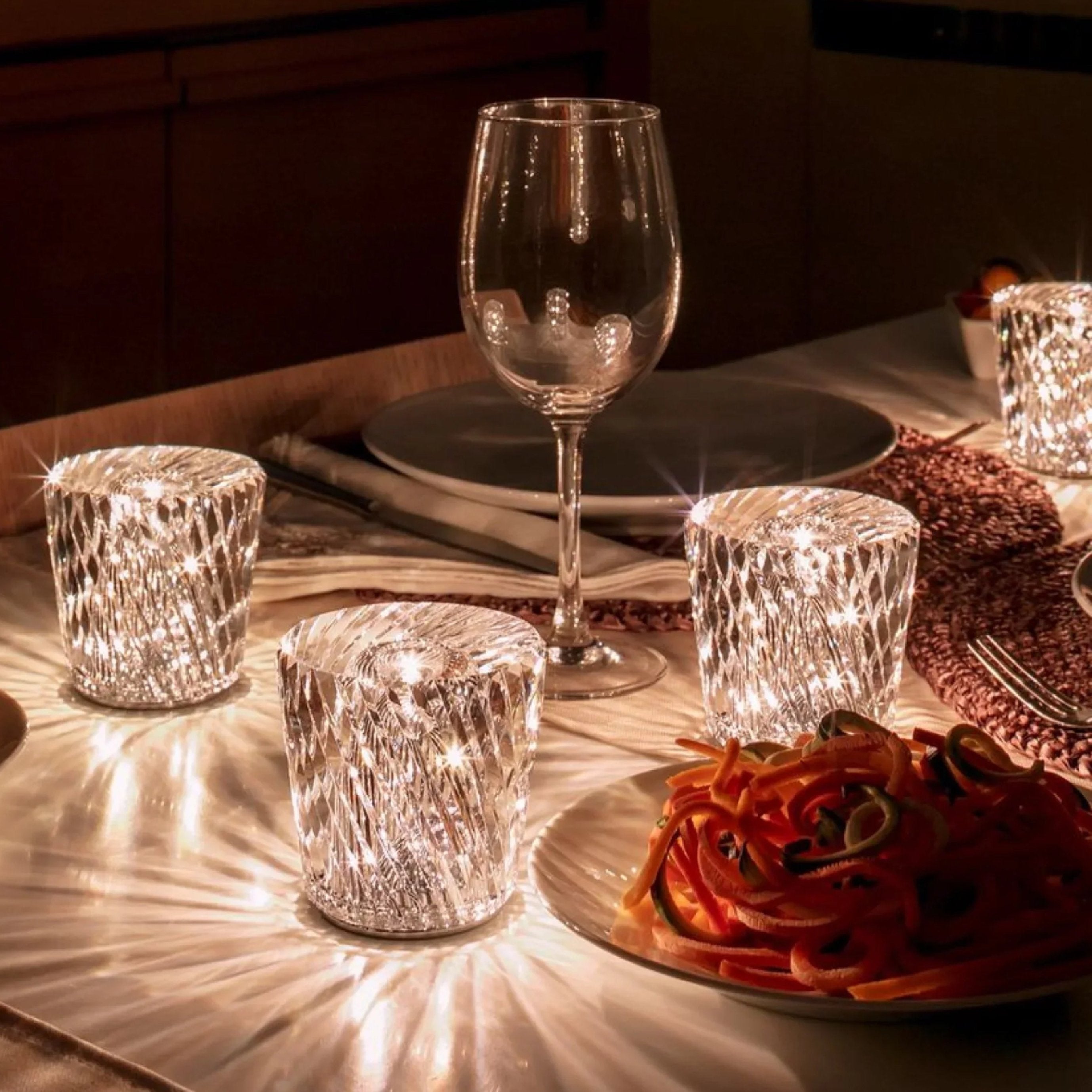 Liorael - Lampe de table LED rechargeable en cristal design diamant sans fil