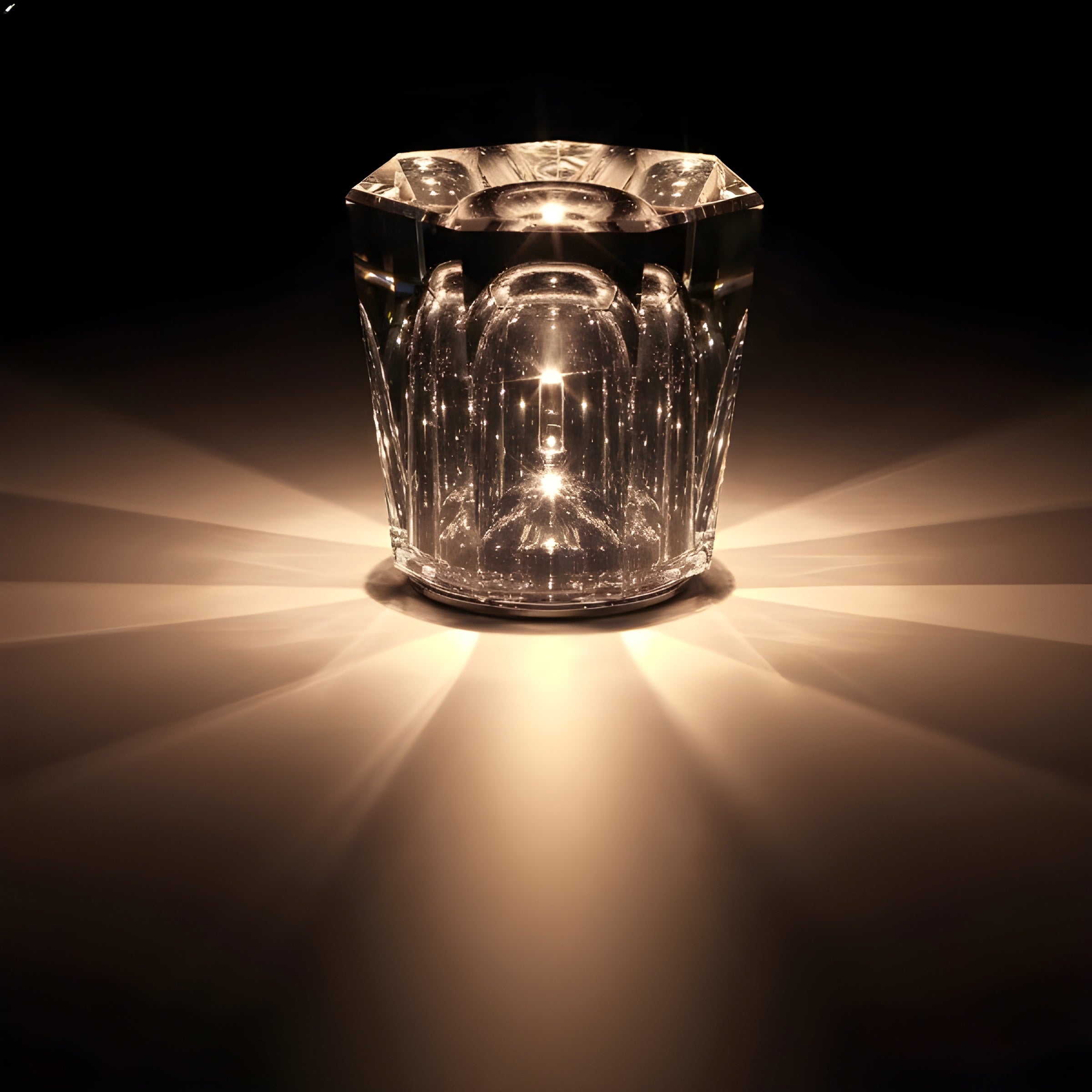 Liorael - Lampe de table LED rechargeable en cristal design diamant sans fil