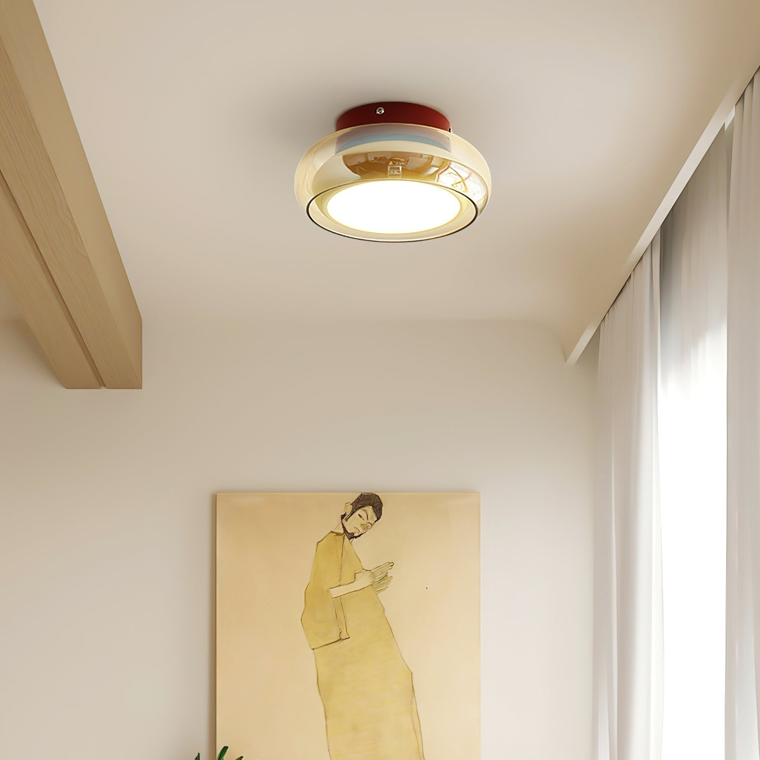 Aveline – Lampada da soffitto vintage in vetro