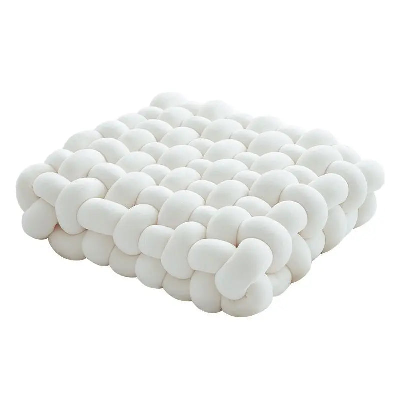 Woven Knot Square Plush Decorative Pillow - Image 2
