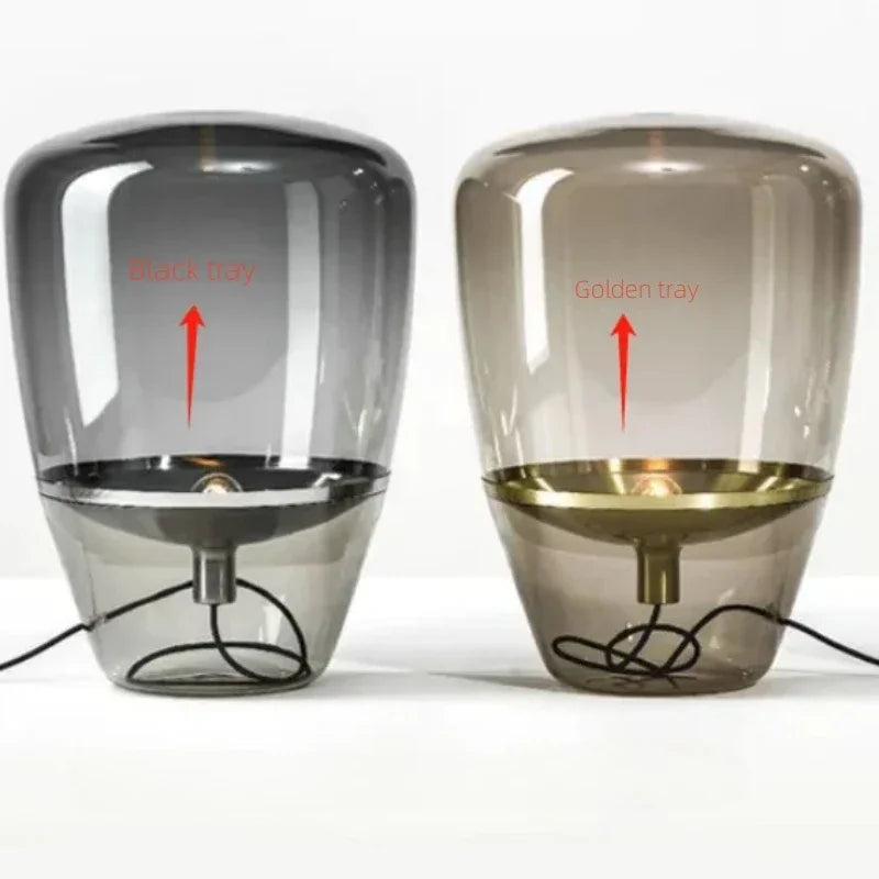 Norivelle – Lampada da tavolo scandinava in vetro con LED