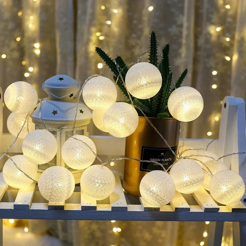 Elunéra – Luci a stringa in cotone con LED