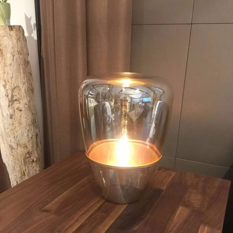 Norivelle – Lampada da tavolo scandinava in vetro con LED