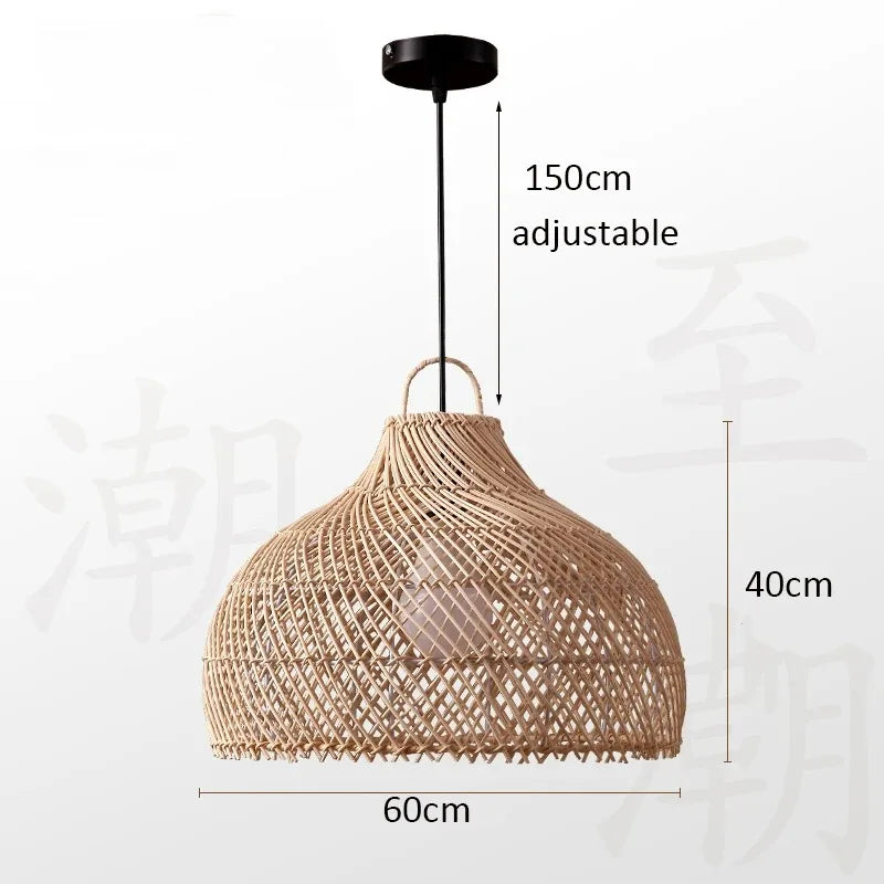 Veluné - Lampada a sospensione in rattan giapponese