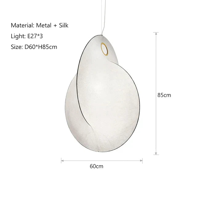 Auralisse - Lampada a sospensione in seta Wabi Sabi