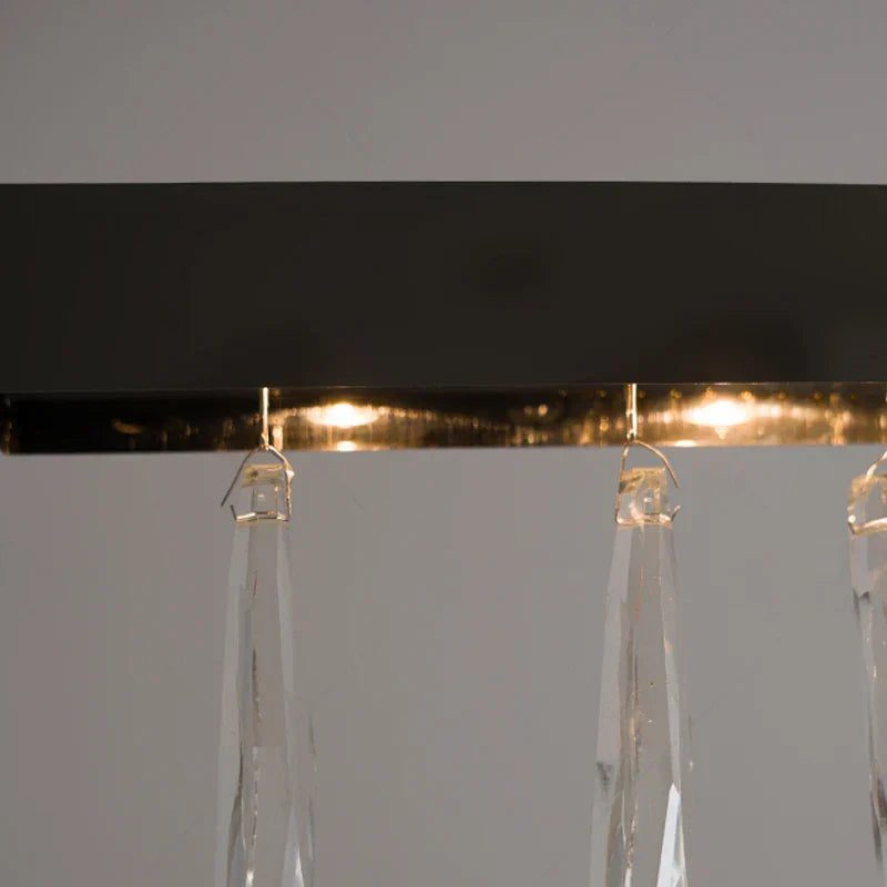 Revian - Lustre rectangulaire en cristal argenté