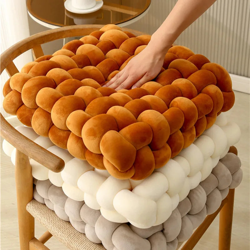 Woven Knot Square Plush Decorative Pillow - Image 13