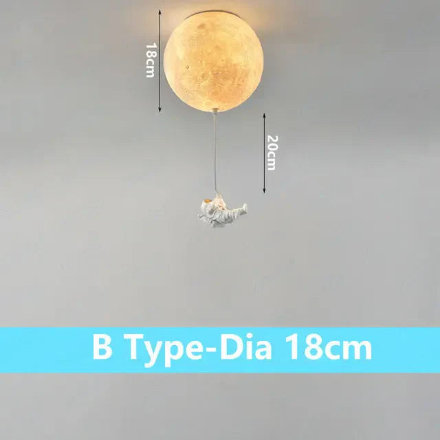 Astravelle - Lámpara de techo burbuja de astronauta