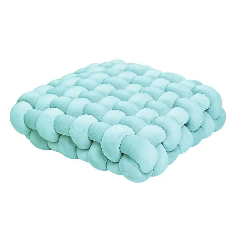 Woven Knot Square Plush Decorative Pillow - Image 7