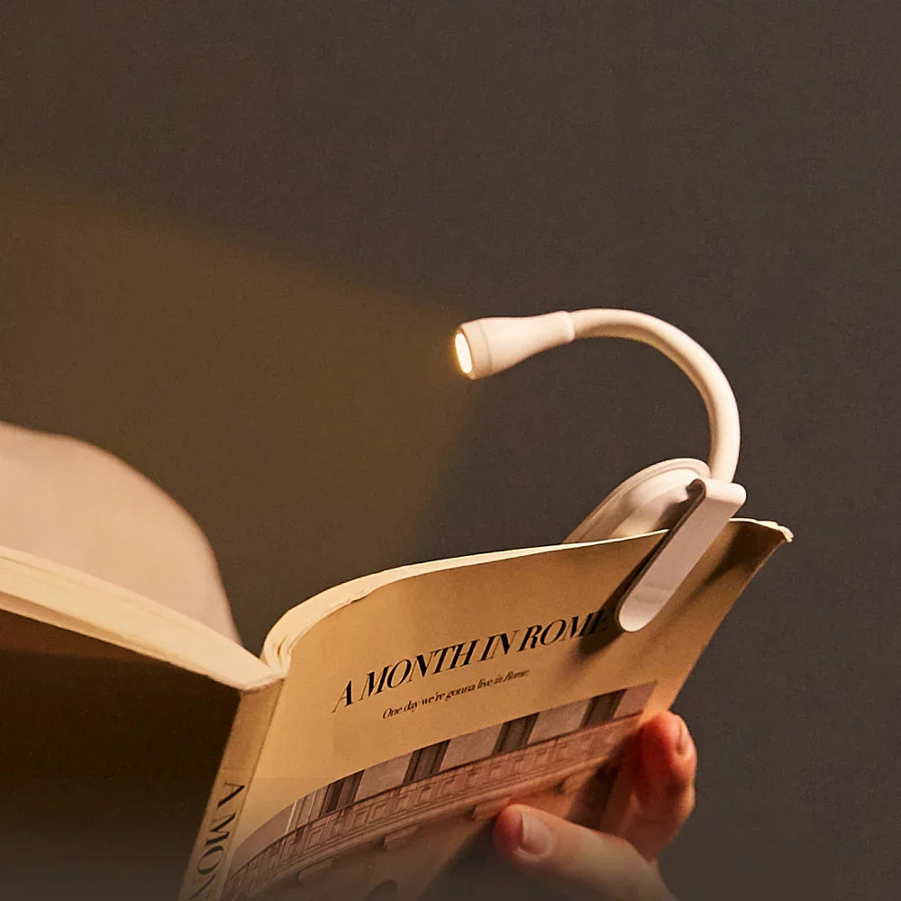 Clipp – Mini lampe de lecture rechargeable USB avec rotation 360°