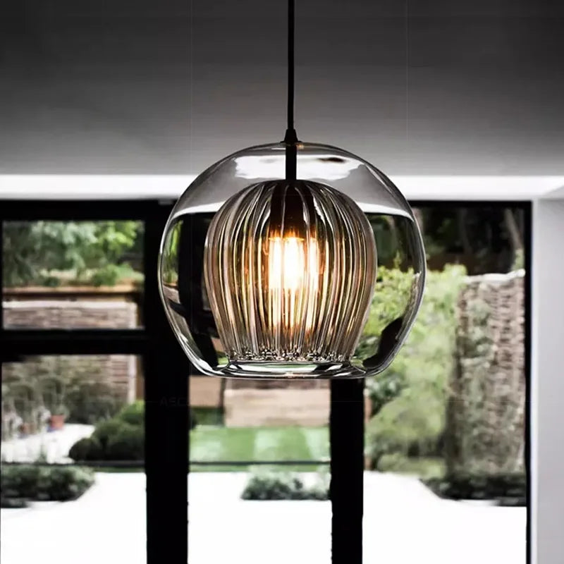 Pandra - Suspension LED en verre peint