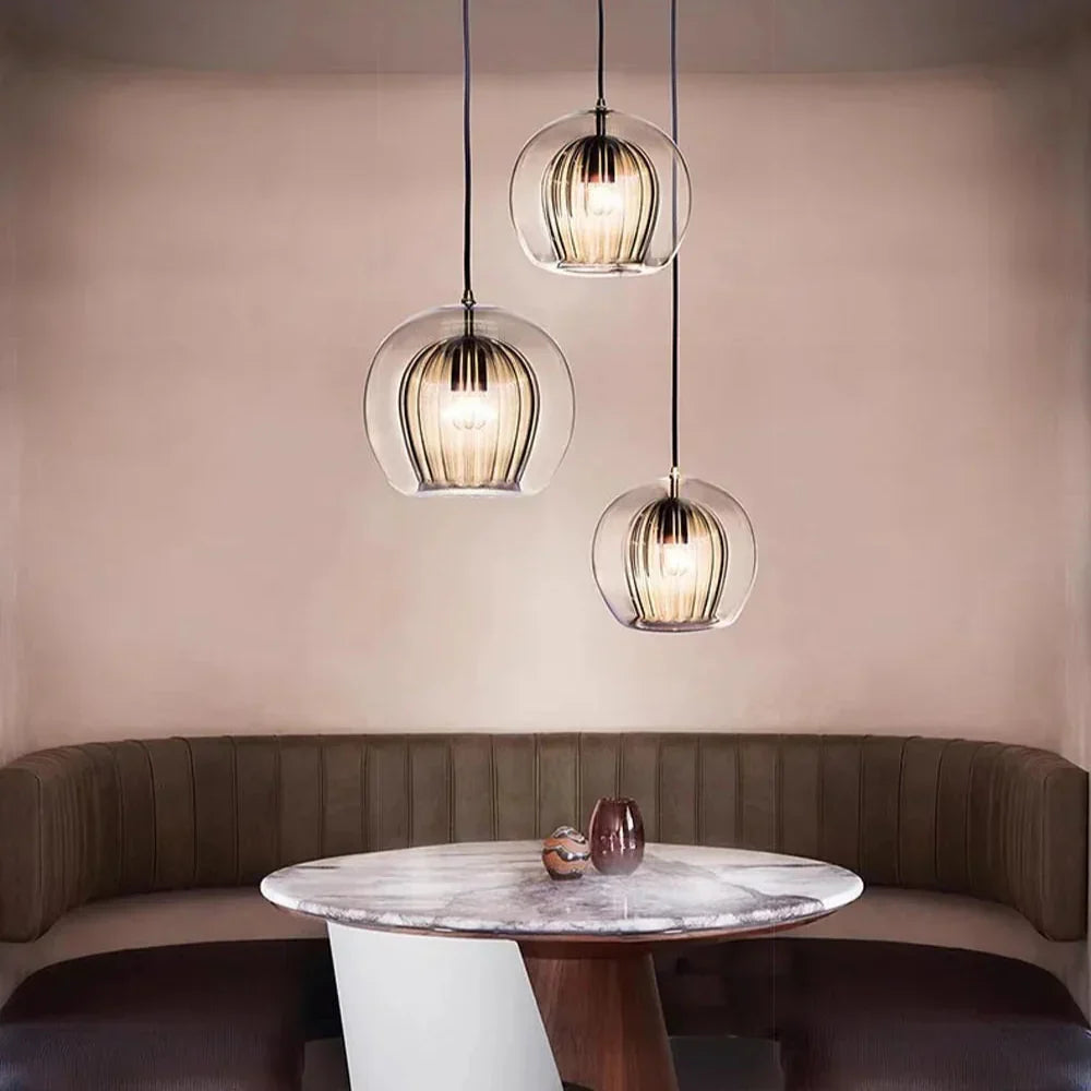Pandra - Suspension LED en verre peint