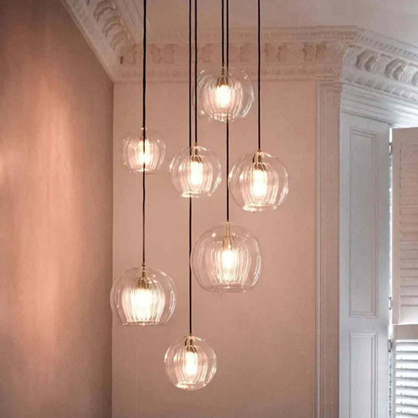 Pandra - Suspension LED en verre peint