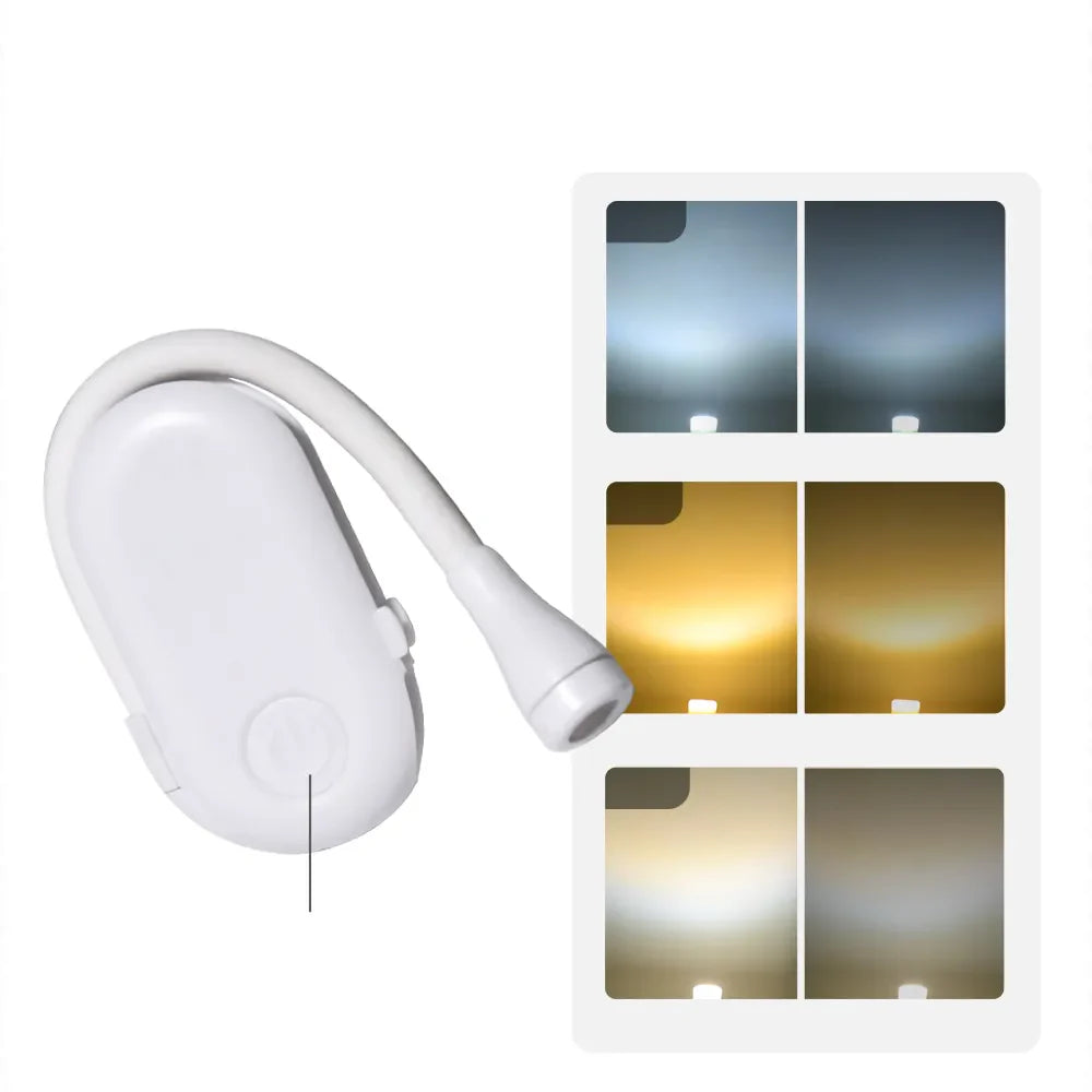 Clipp – Mini lampe de lecture rechargeable USB avec rotation 360°