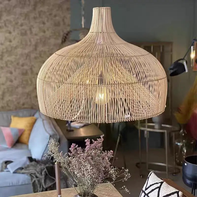 Veluné - Lampada a sospensione in rattan giapponese