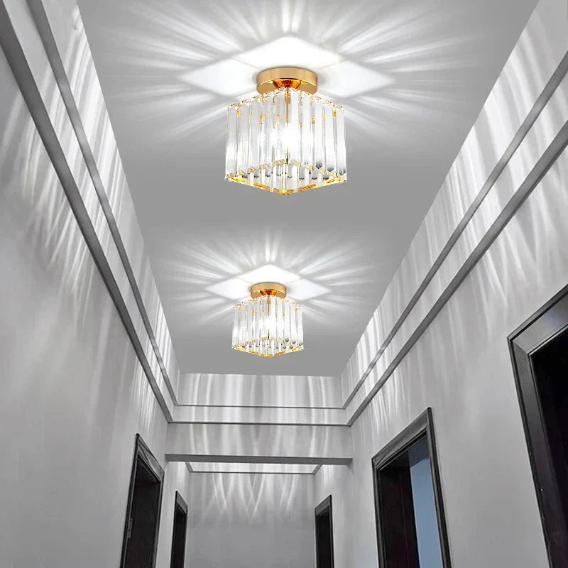 Diora - Lampada da soffitto a plafoniera in cristallo