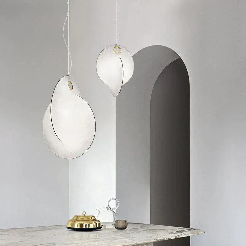 Auralisse - Lampada a sospensione in seta Wabi Sabi
