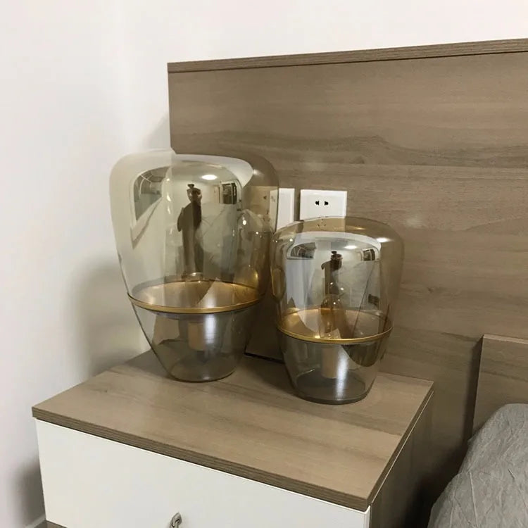 Norivelle – Lampada da tavolo scandinava in vetro con LED