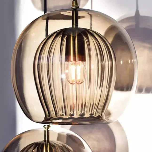 Pandra - Suspension LED en verre peint