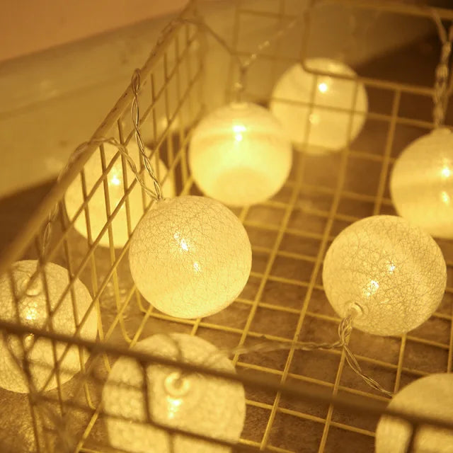 Elunéra – Luci a stringa in cotone con LED