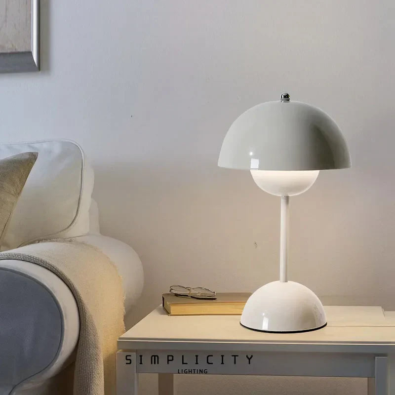 Modern Round Wireless Table Lamp Dimmable Rechargeable LED - Image 9