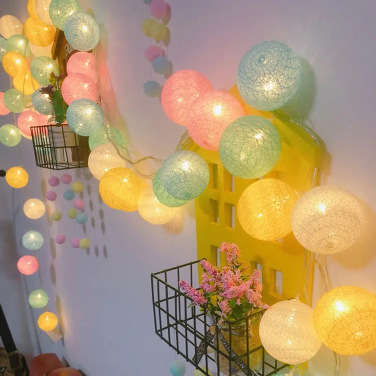 Elunéra – Luci a stringa in cotone con LED