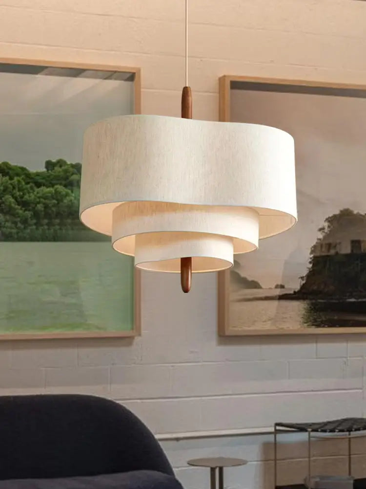 Bralith - Lampada a sospensione in tessuto Wabi Sabi