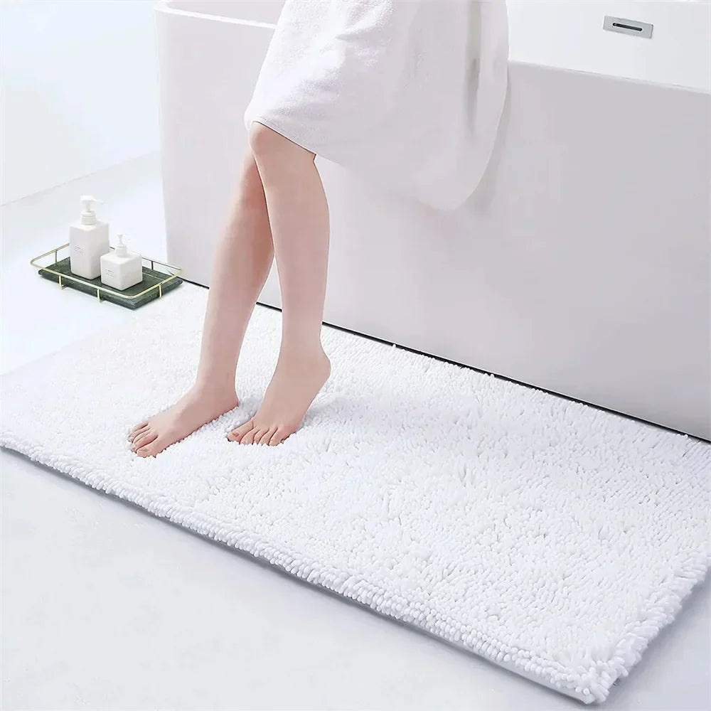 Aroselle - Tapis de bain en chenille ultra doux antidérapant et à séchage rapide  