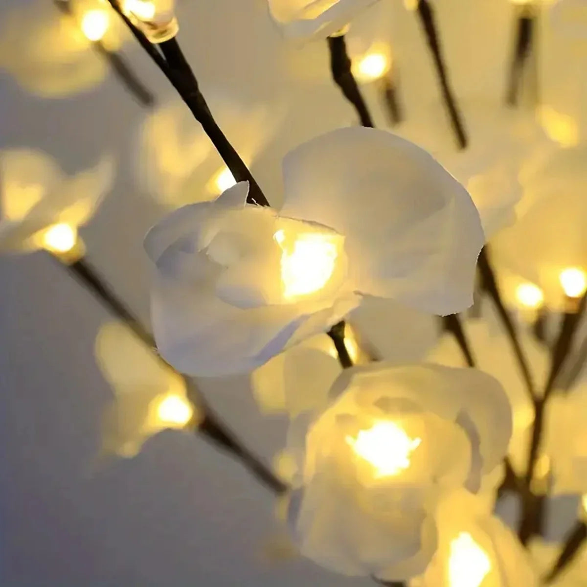 LED Orchid Branch Lighted Artificial Flowers Warm White - Image 6