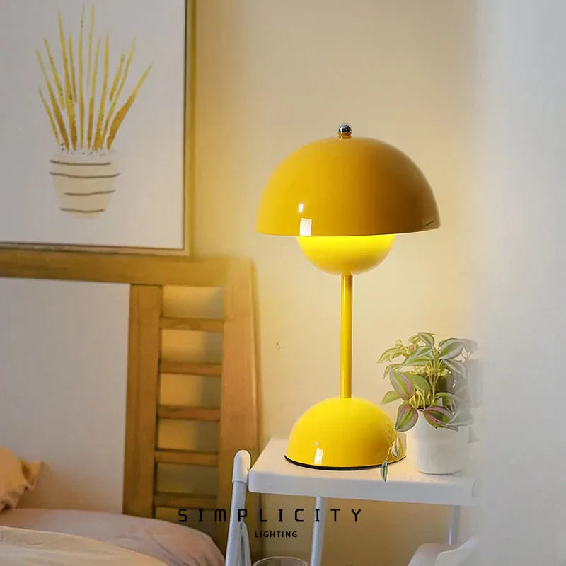 Modern Round Wireless Table Lamp Dimmable Rechargeable LED - Image 10