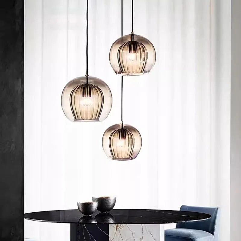 Pandra - Suspension LED en verre peint