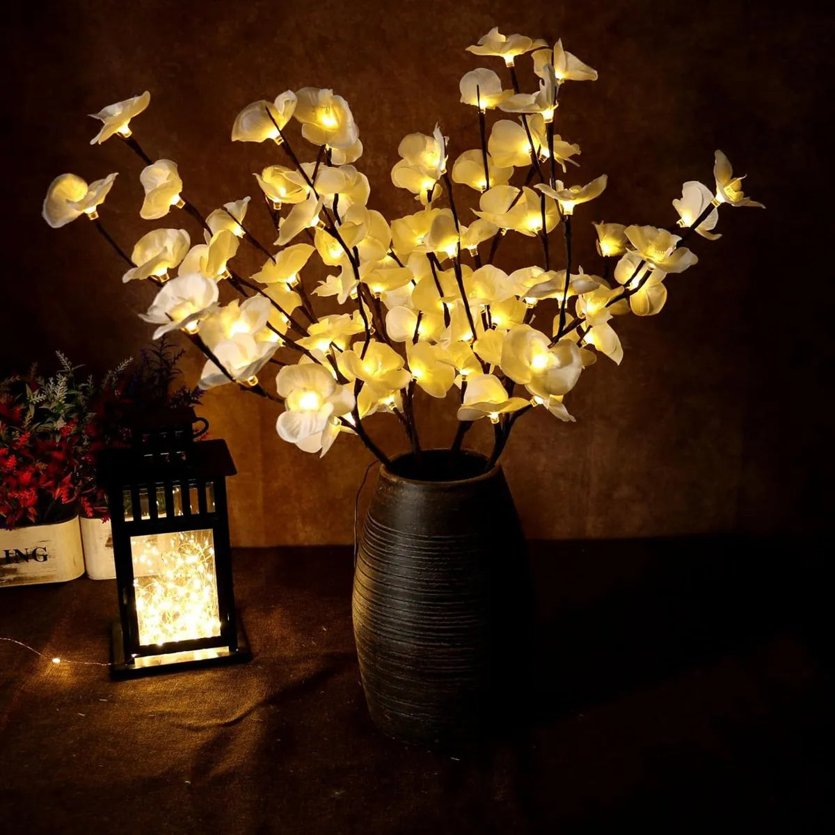 LED Orchid Branch Lighted Artificial Flowers Warm White - Image 3