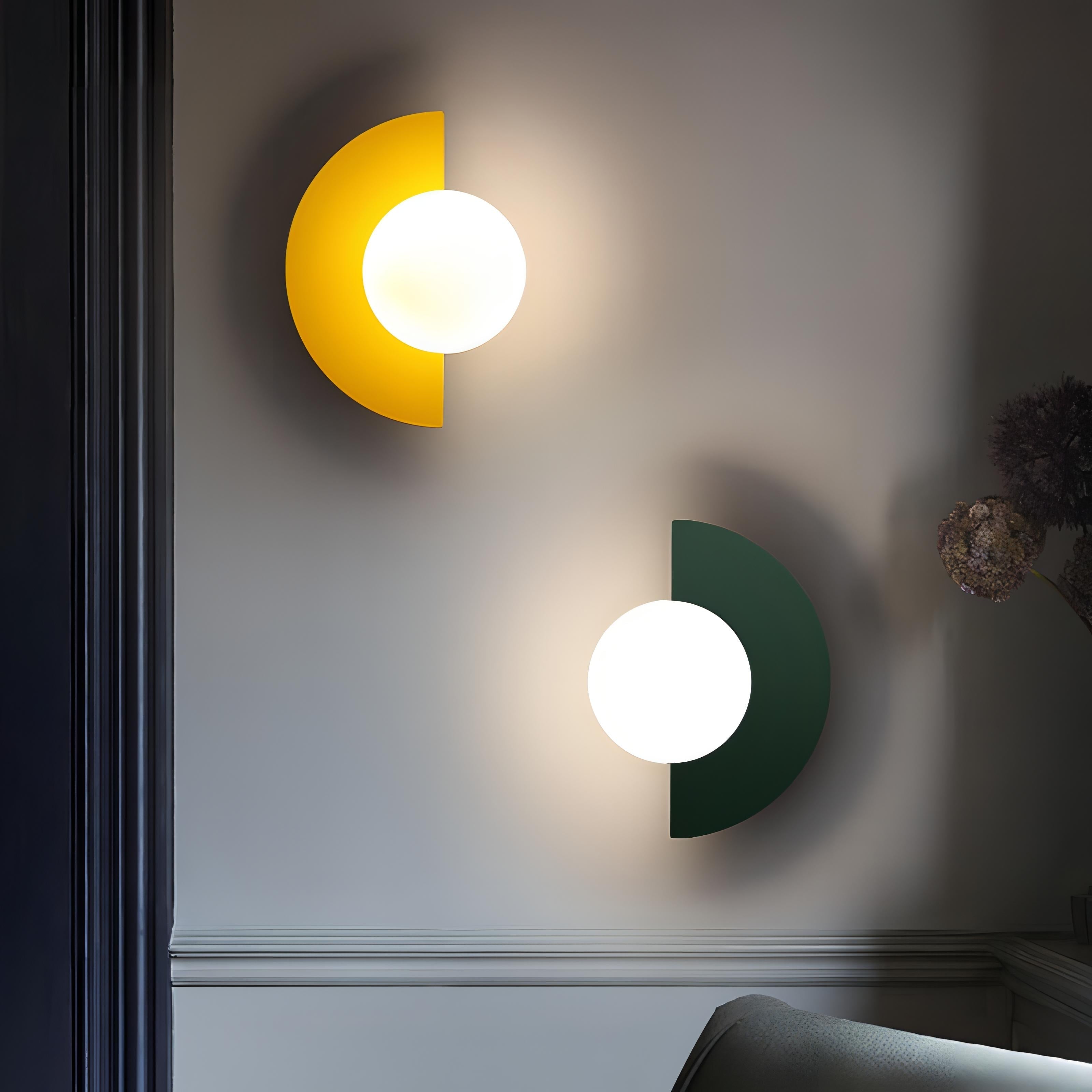 Scandinavian Semicircle LED Wall Sconce Integrated Light - Image 4