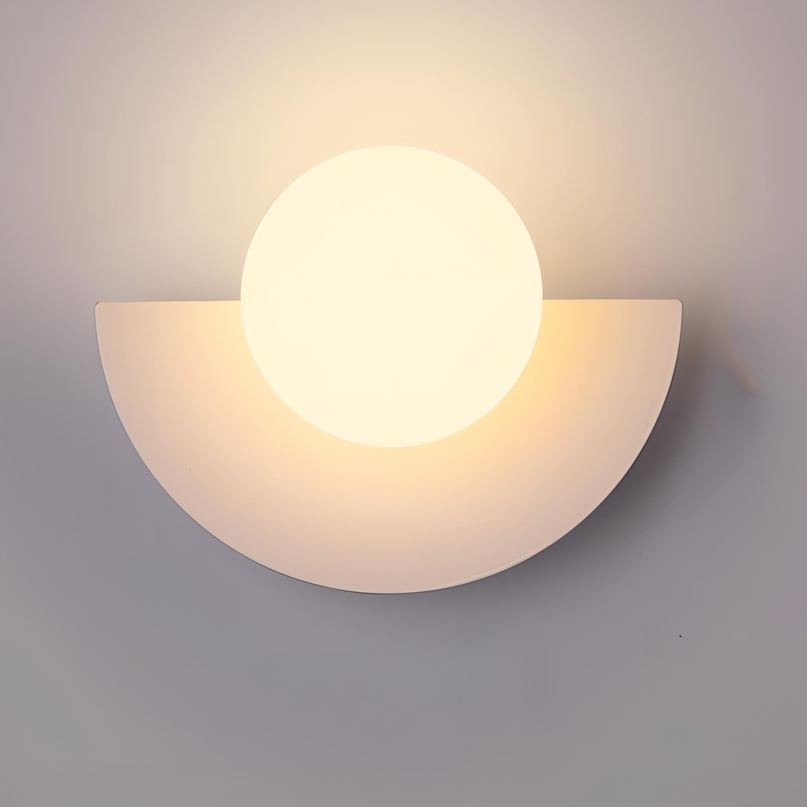 Scandinavian Semicircle LED Wall Sconce Integrated Light - Image 7
