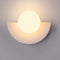 Aplique de pared LED semicircular escandinavo con luz integrada