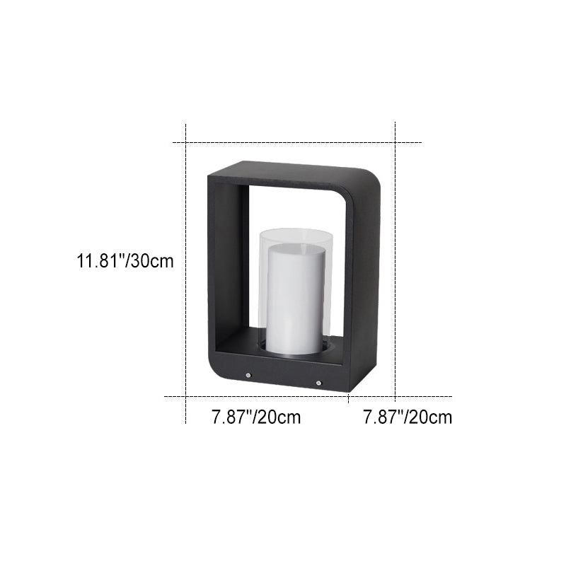 Donrain - Lampe de pelouse étanche LED cadre carré minimaliste