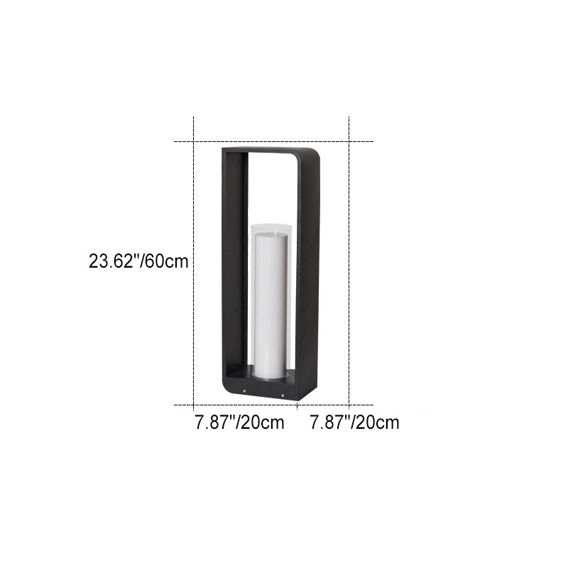 Donrain - Lampe de pelouse étanche LED cadre carré minimaliste