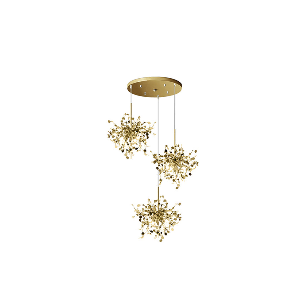 Durelia – Lampadario LED moderno con accenti oro e argento
