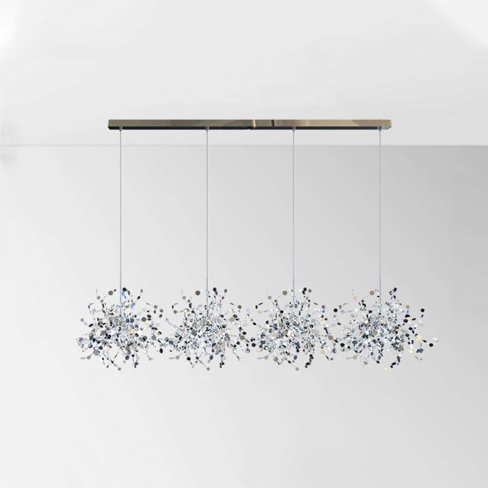 Durelia – Lampadario LED moderno con accenti oro e argento