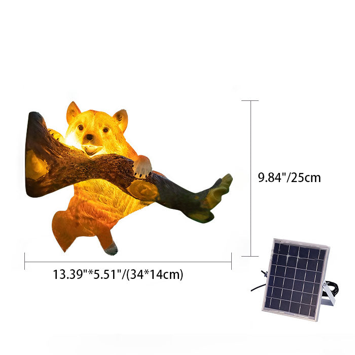 Cirelle - Scultura da giardino a forma di uccello con luce LED solare
