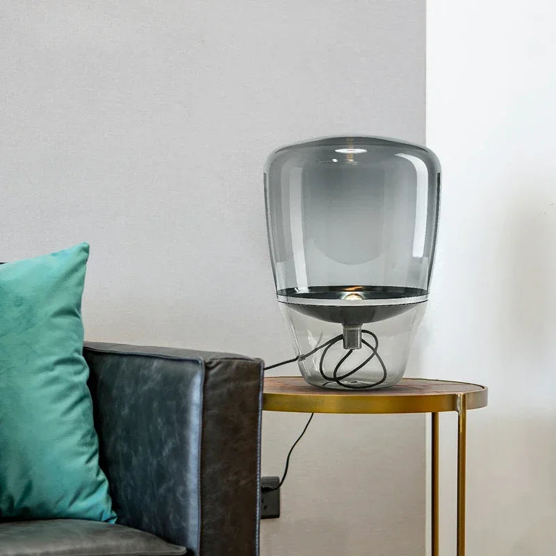 Norivelle – Lampada da tavolo scandinava in vetro con LED