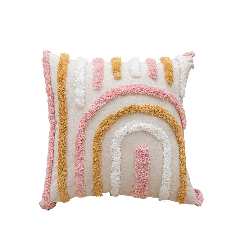 Velunara - Housse de coussin géométrique capitonnée