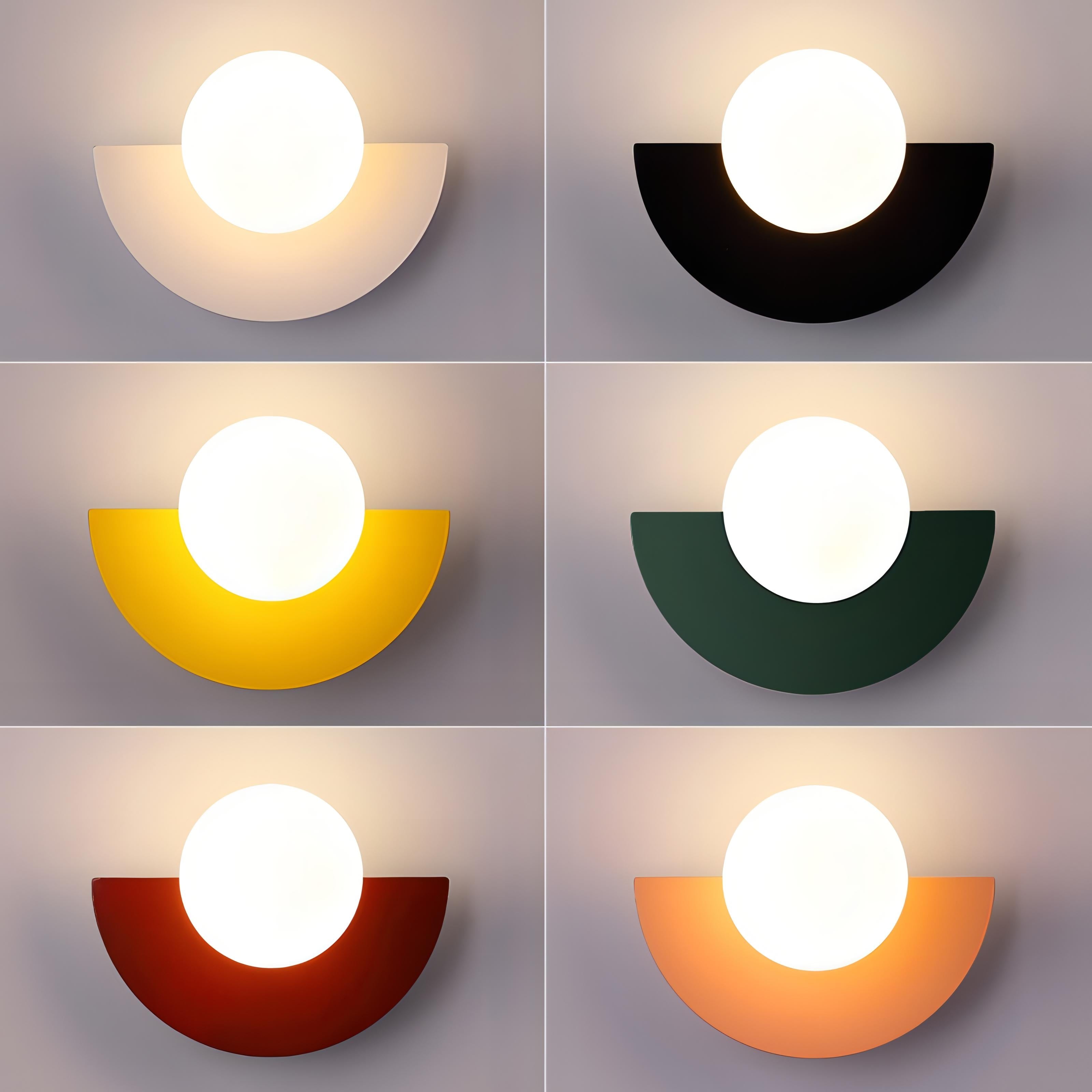 Scandinavian Semicircle LED Wall Sconce Integrated Light - Image 3