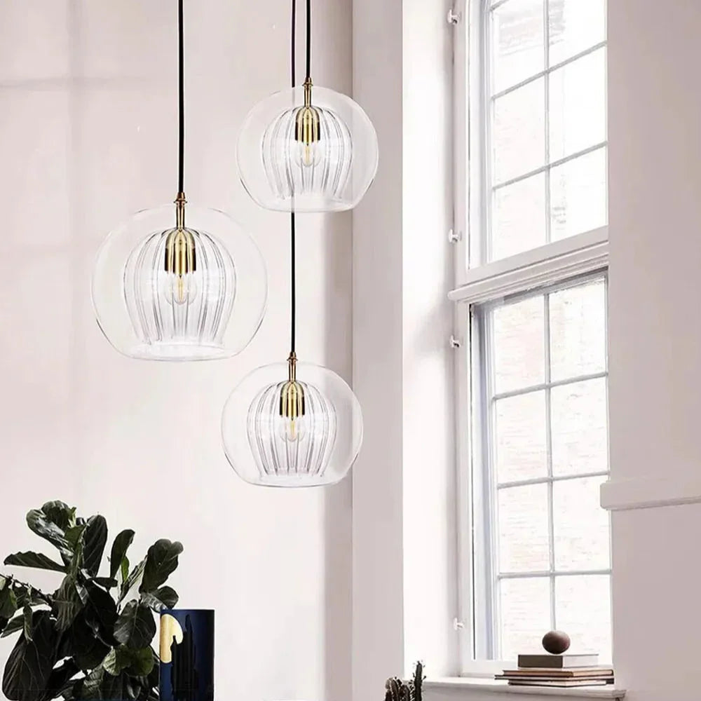 Pandra - Suspension LED en verre peint